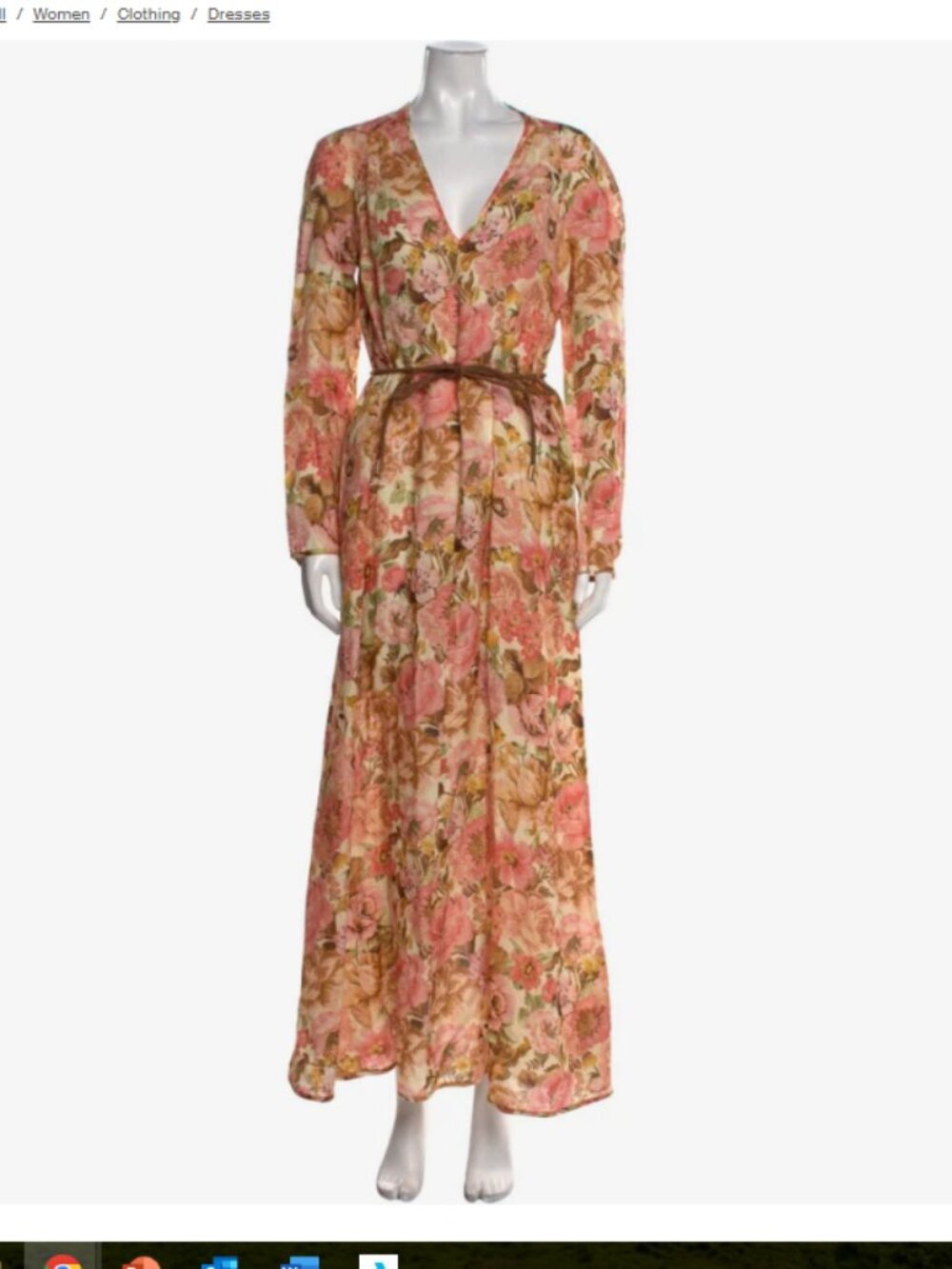 ZIMMERMERMANN MIDI PRINTED LINEN DRESS